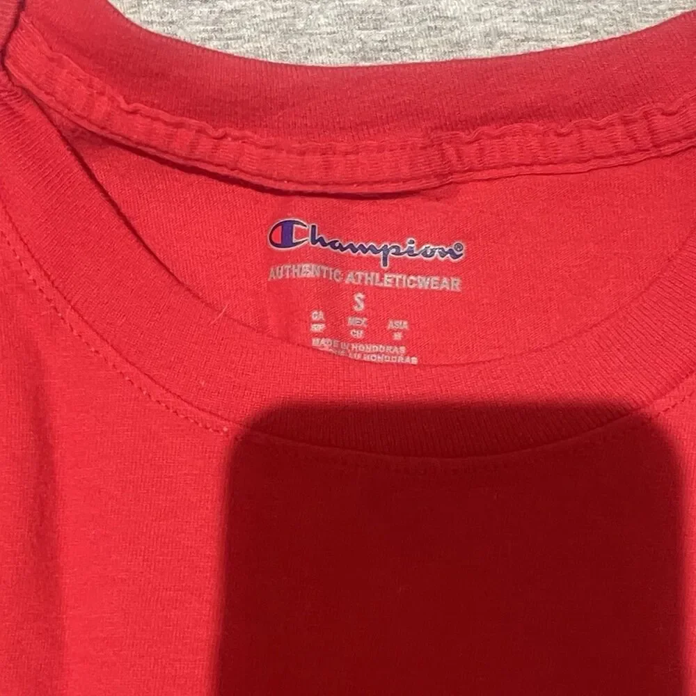 Lot of 7 Champion Logo Men's T-Shirts 5 Small, 1 Medium, 1 Kids XL 1 Long Sleeve - Picture 2 of 8